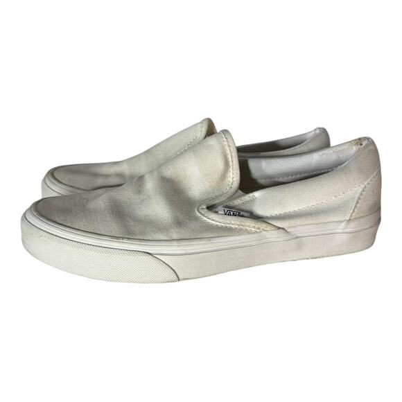 Vans Classic All Double White Sneakers Slip-On Women’s Size 7.5 - Picture 4 of 8